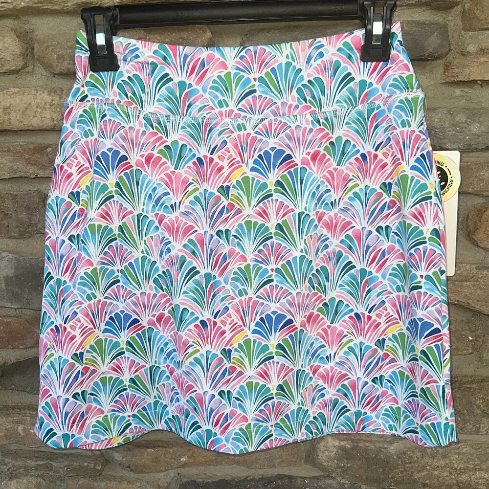 Gottex Women's Golf Tennis Skort Skirt XS XL Seashell Floral Shorts NWT